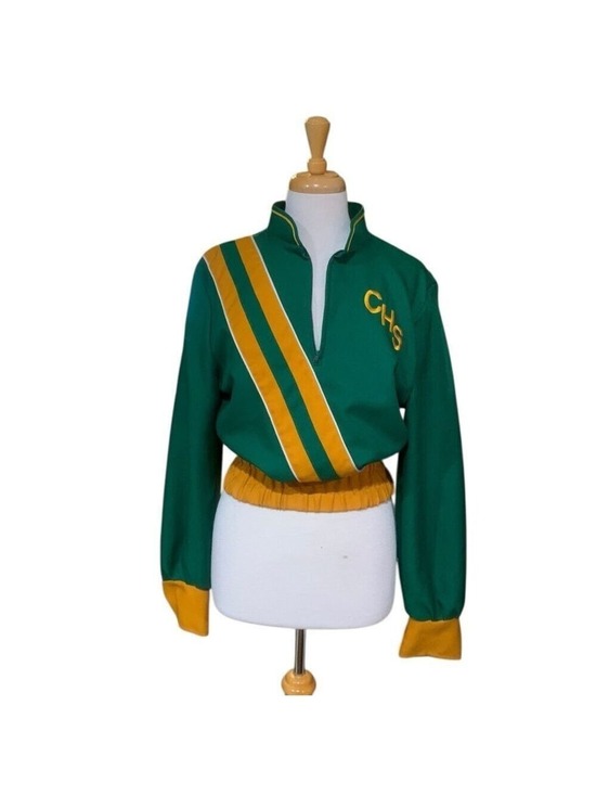 Jackets & Blazers - Vintage 70’s green and gold long sleeved pull over band jacket size M